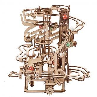 Ugears 瘋狂彈珠台1號 - 鏈式升降系統 (13)